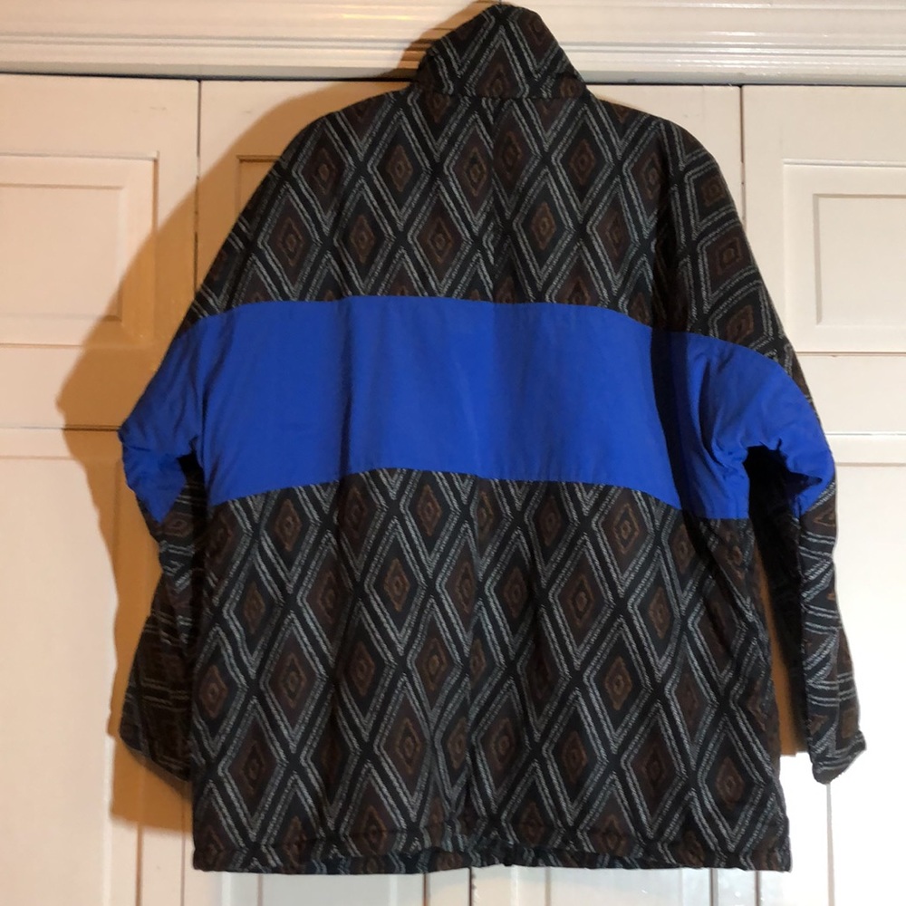 Zara Man Coat Diamond Color Block Pattern Sz M - image 5
